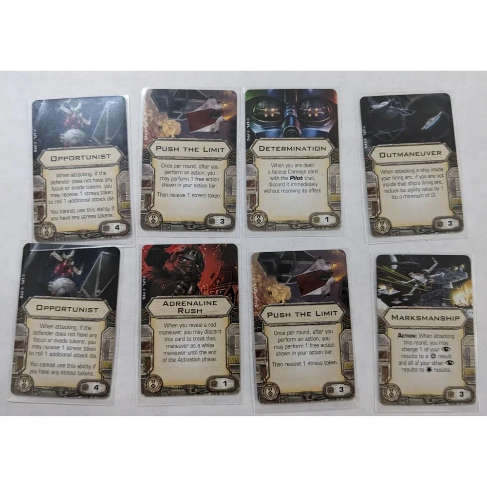 Star Wars X-Wing Miniatures -‎ Talent Upgrade Cards (8) In Sleeves